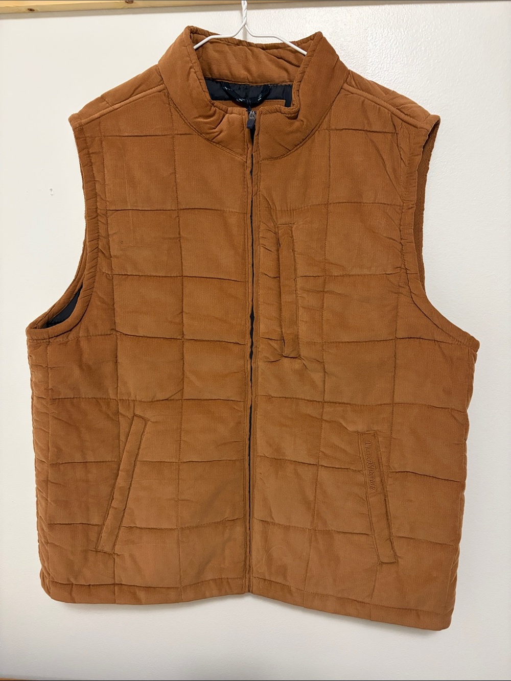 Tailor Vintage Quilted Corduroy Vest in Caramel Brown LIMITED TIME!!